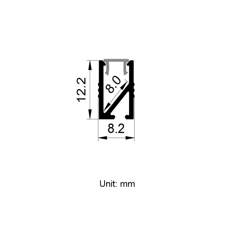 Mini LED Channel Aluminum Profile For 8mm LED Strip Lights Mini LED Channel Aluminum Profile For 8mm LED Strip Lights